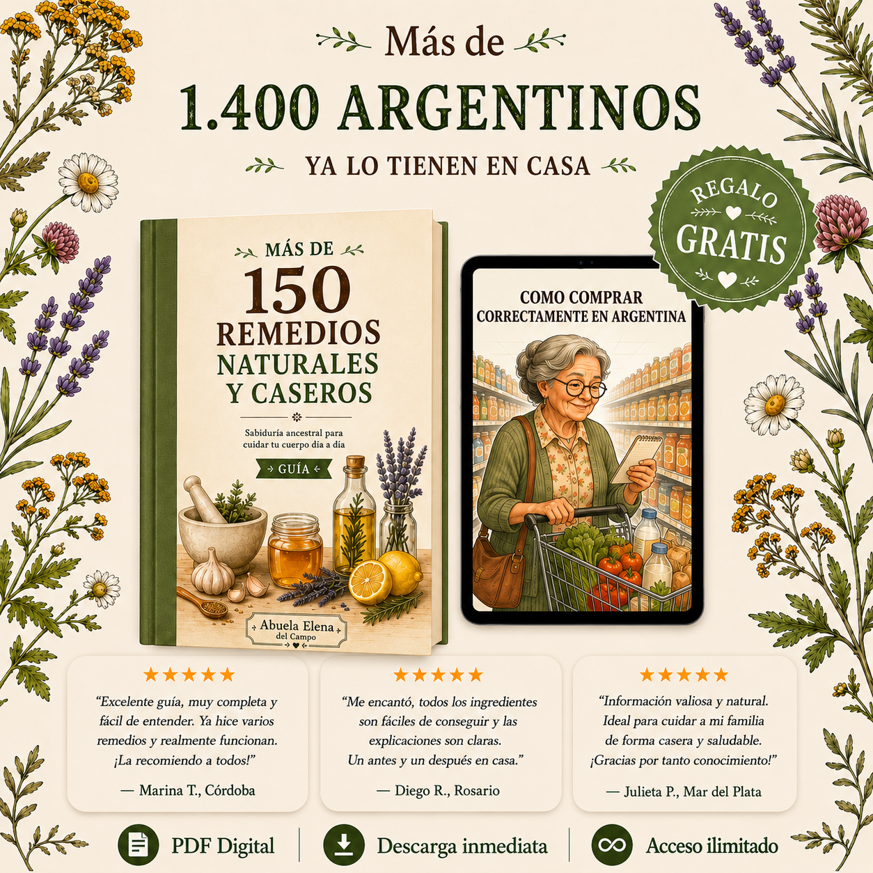 +150 Remedios Naturales y Caseros - Abuela Elena del Campo